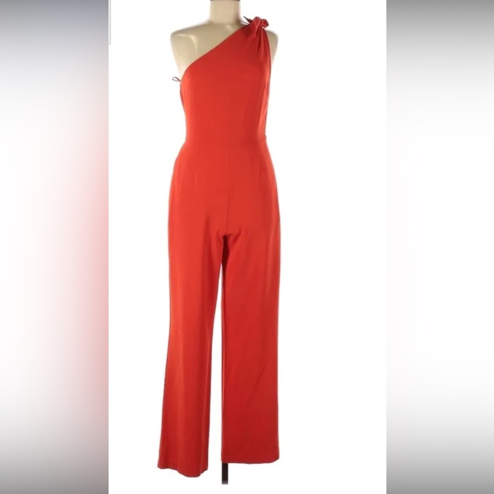 Diane Von Furstenberg Orange/red knots jumpsuit size 6